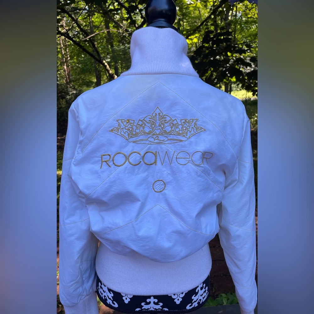 Y2K White and Gold Rocawear Jacket